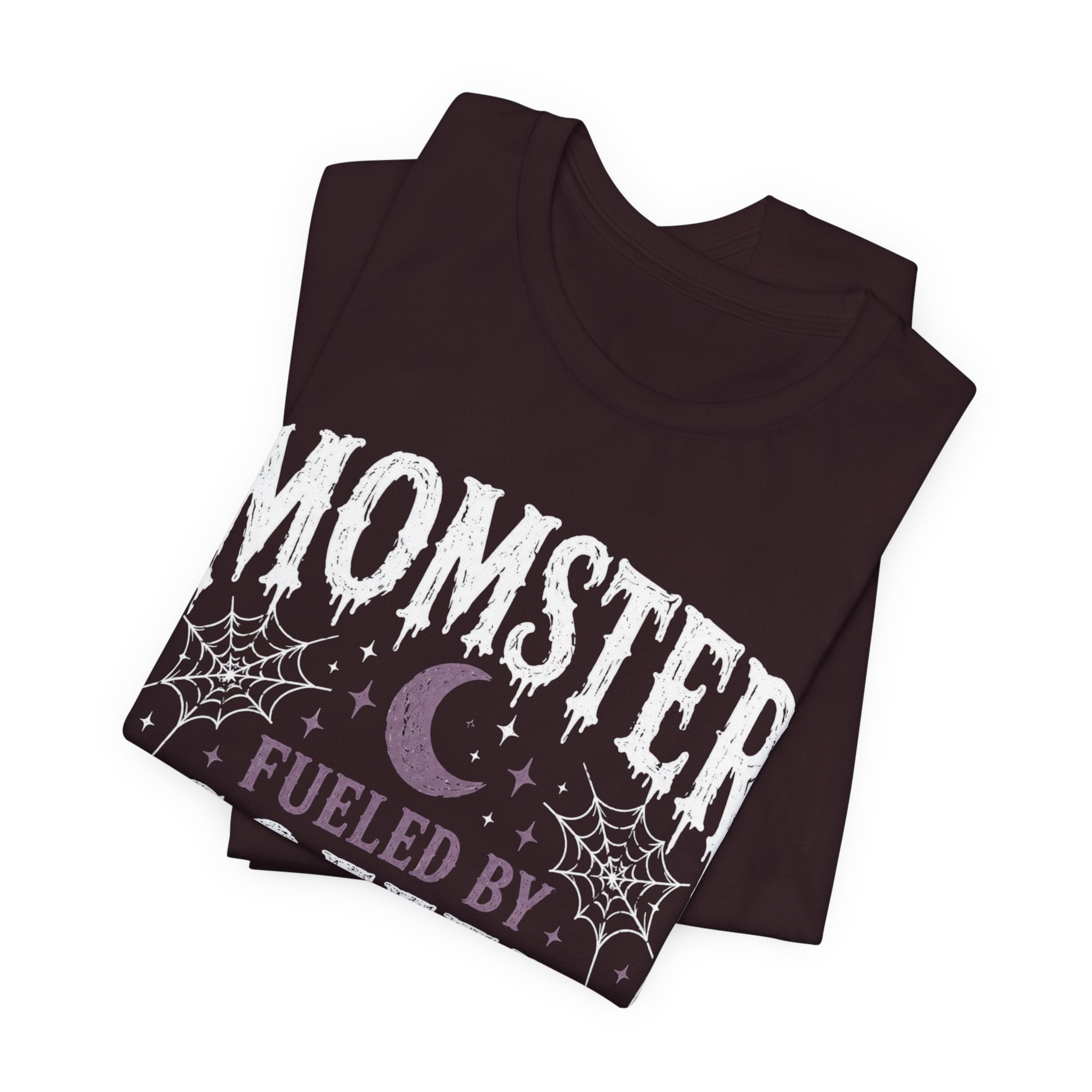 Fueled by Coffee & Anxiety T-Shirt | Moon, Stars, Spiders Graphic Tee