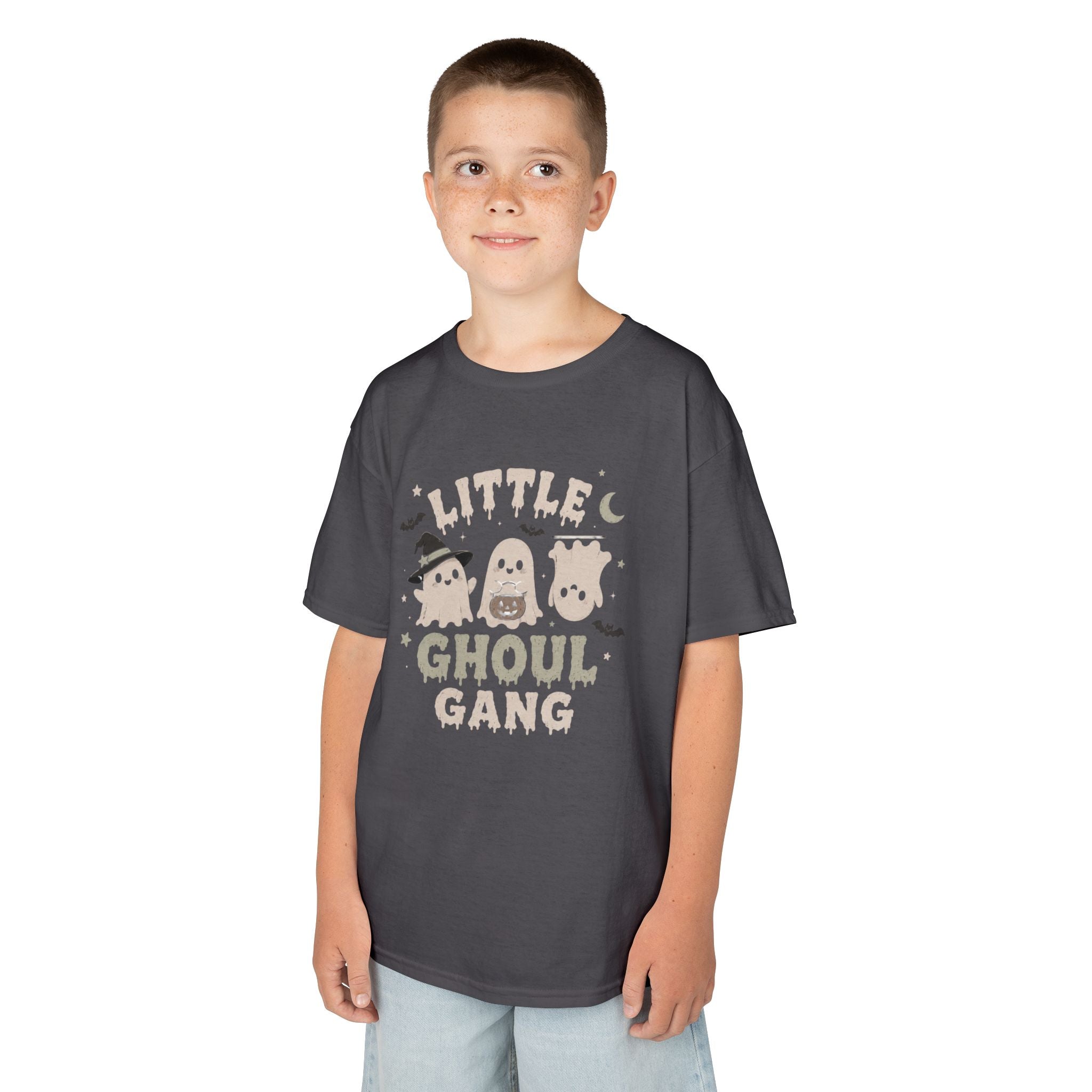 Kids T-Shirt — "Little Ghoul Gang" Cute Halloween Ghost Tee