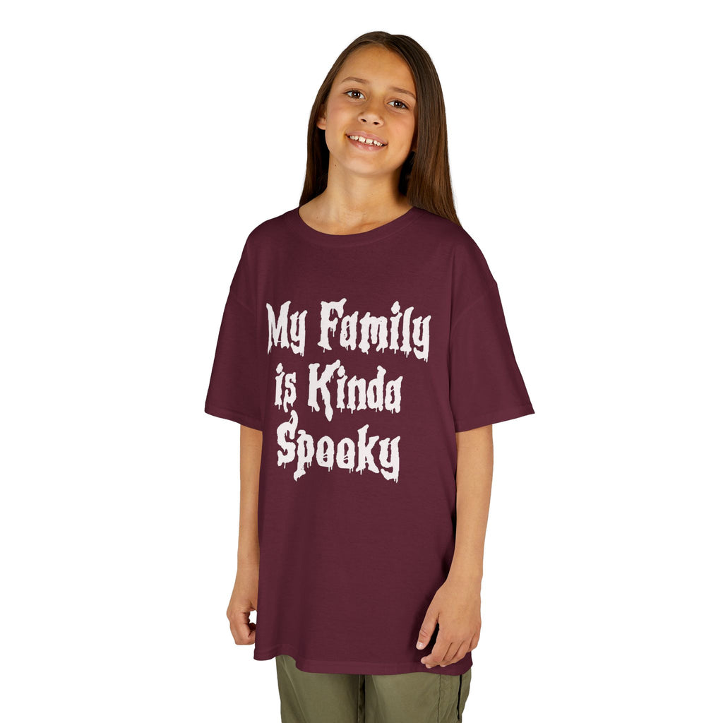 Kids Tee — "My Family Is Kinda Spooky" Funny Kids Graphic Shirt