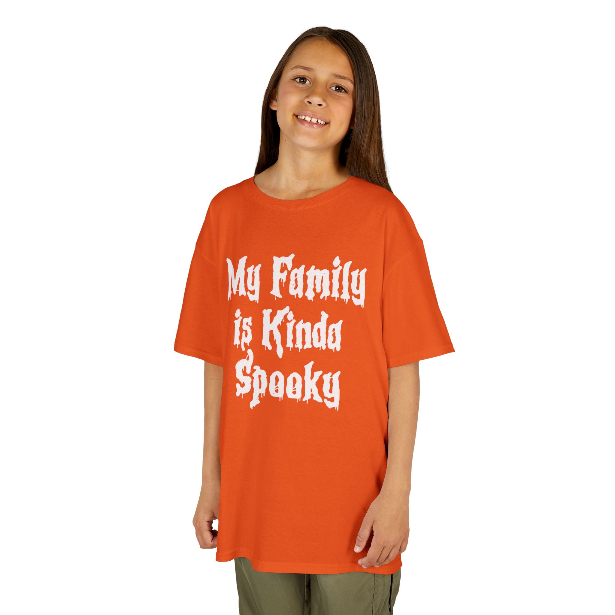 Kids Tee — "My Family Is Kinda Spooky" Funny Kids Graphic Shirt