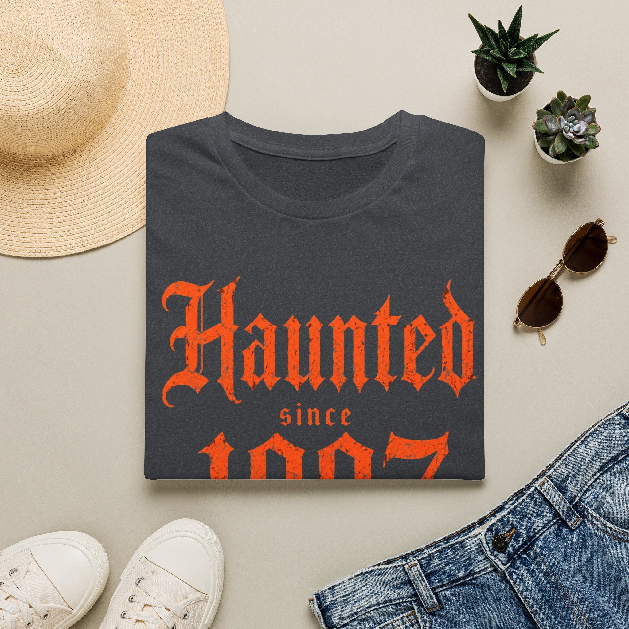 Haunted Since | Custom Birth Year T-Shirt — Vintage Gothic Birth Year Tee