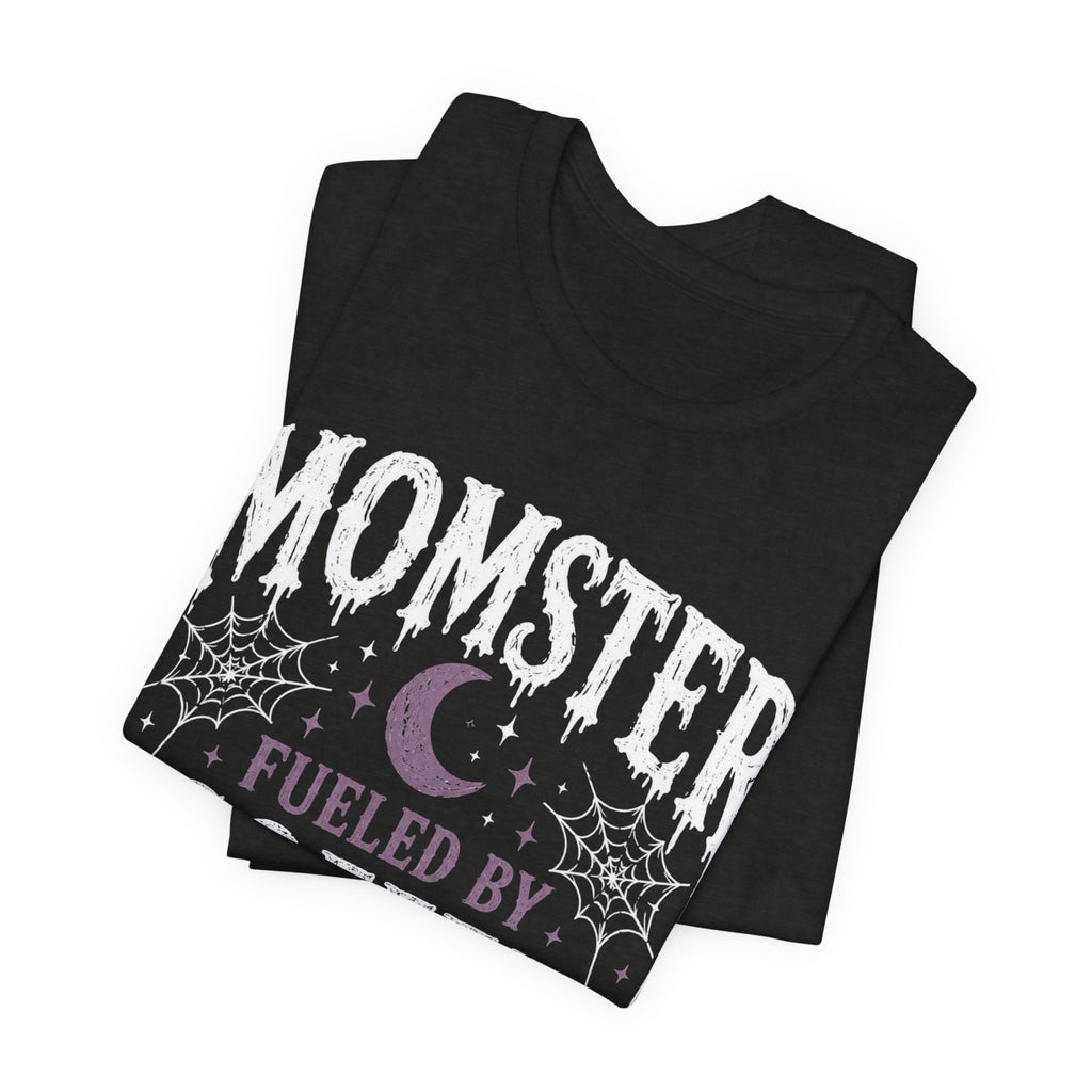Fueled by Coffee & Anxiety T-Shirt | Moon, Stars, Spiders Graphic Tee