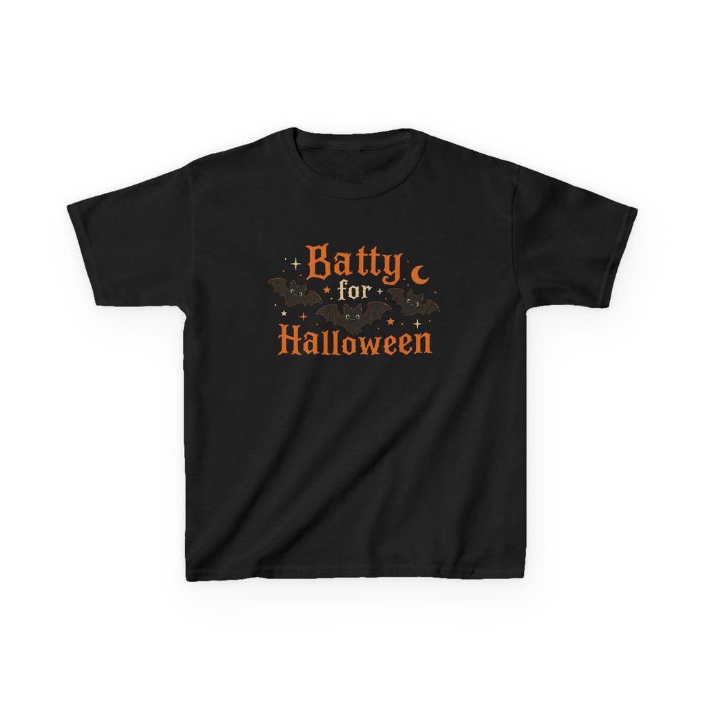 Kids Halloween T‑Shirt — "Batty for Halloween" Cute Bat Costume Tee
