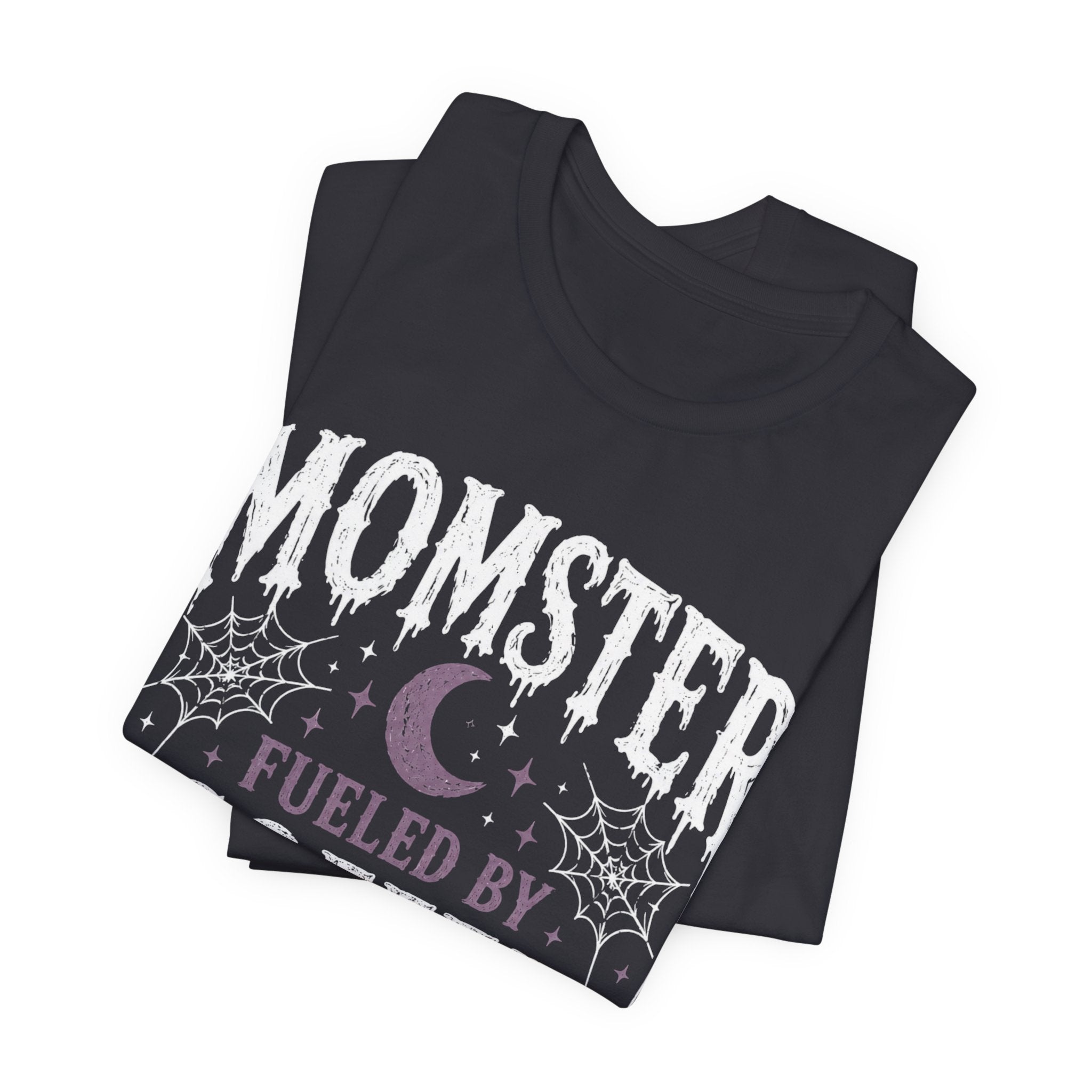 Fueled by Coffee & Anxiety T-Shirt | Moon, Stars, Spiders Graphic Tee