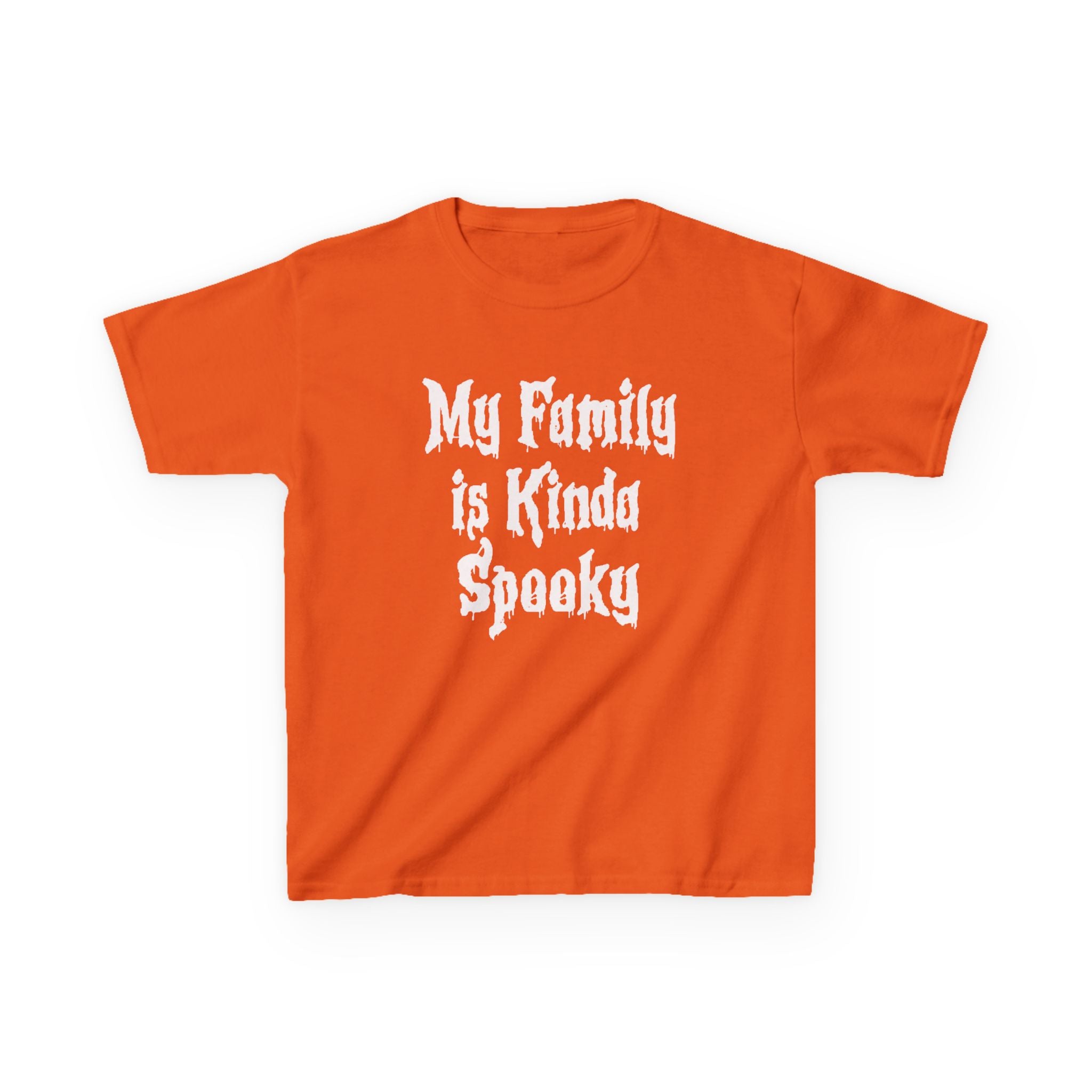 Kids Tee — "My Family Is Kinda Spooky" Funny Kids Graphic Shirt