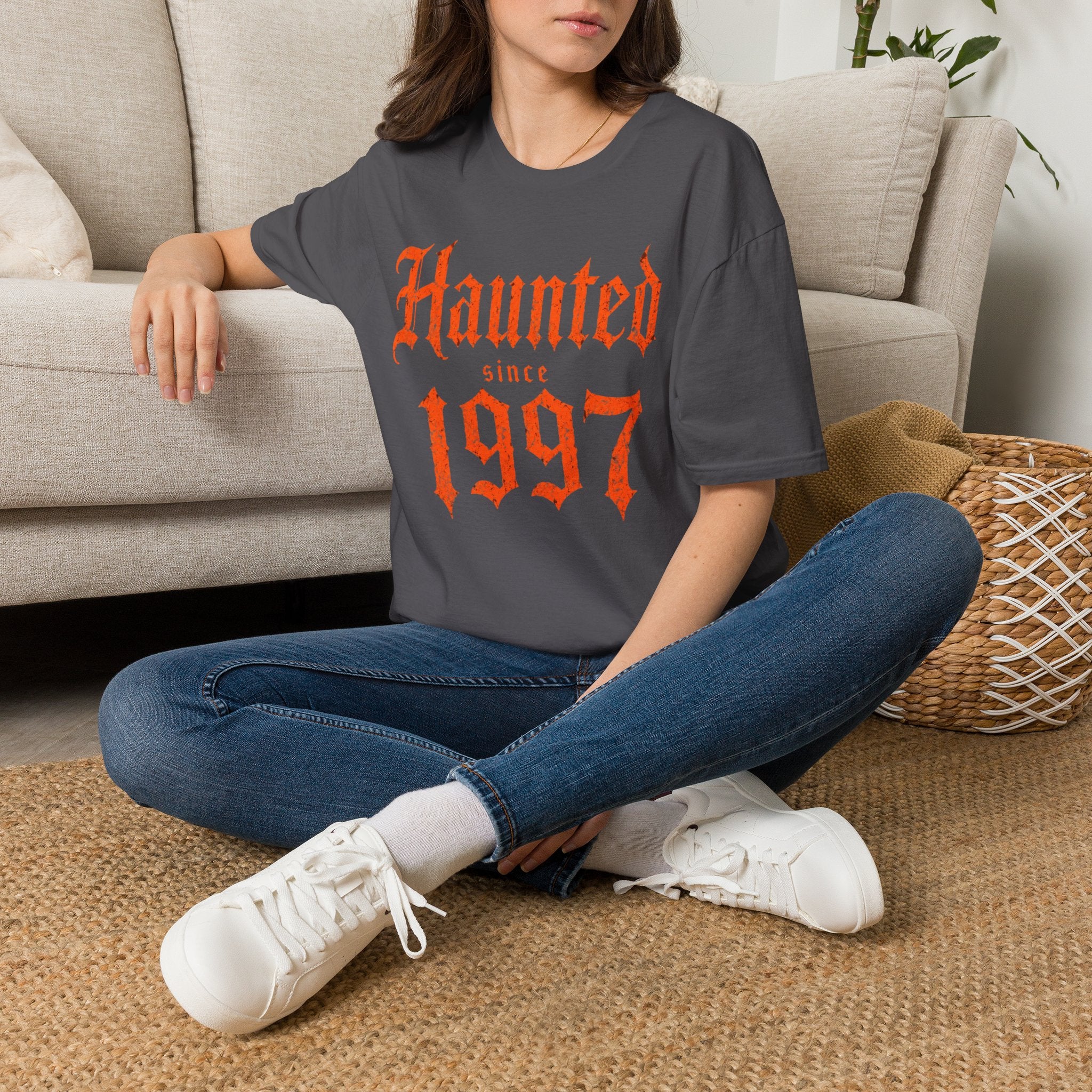 Haunted Since | Custom Birth Year T-Shirt — Vintage Gothic Birth Year Tee