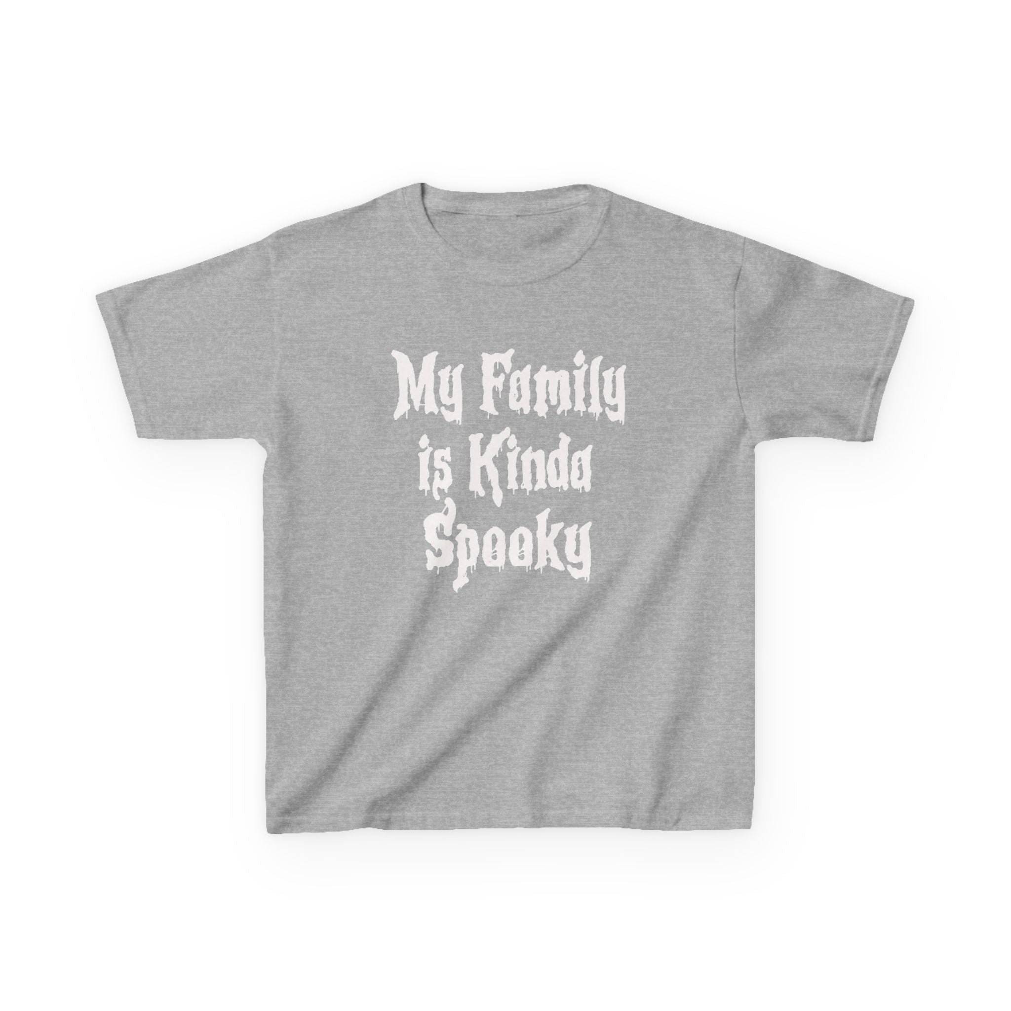 Kids Tee — "My Family Is Kinda Spooky" Funny Kids Graphic Shirt