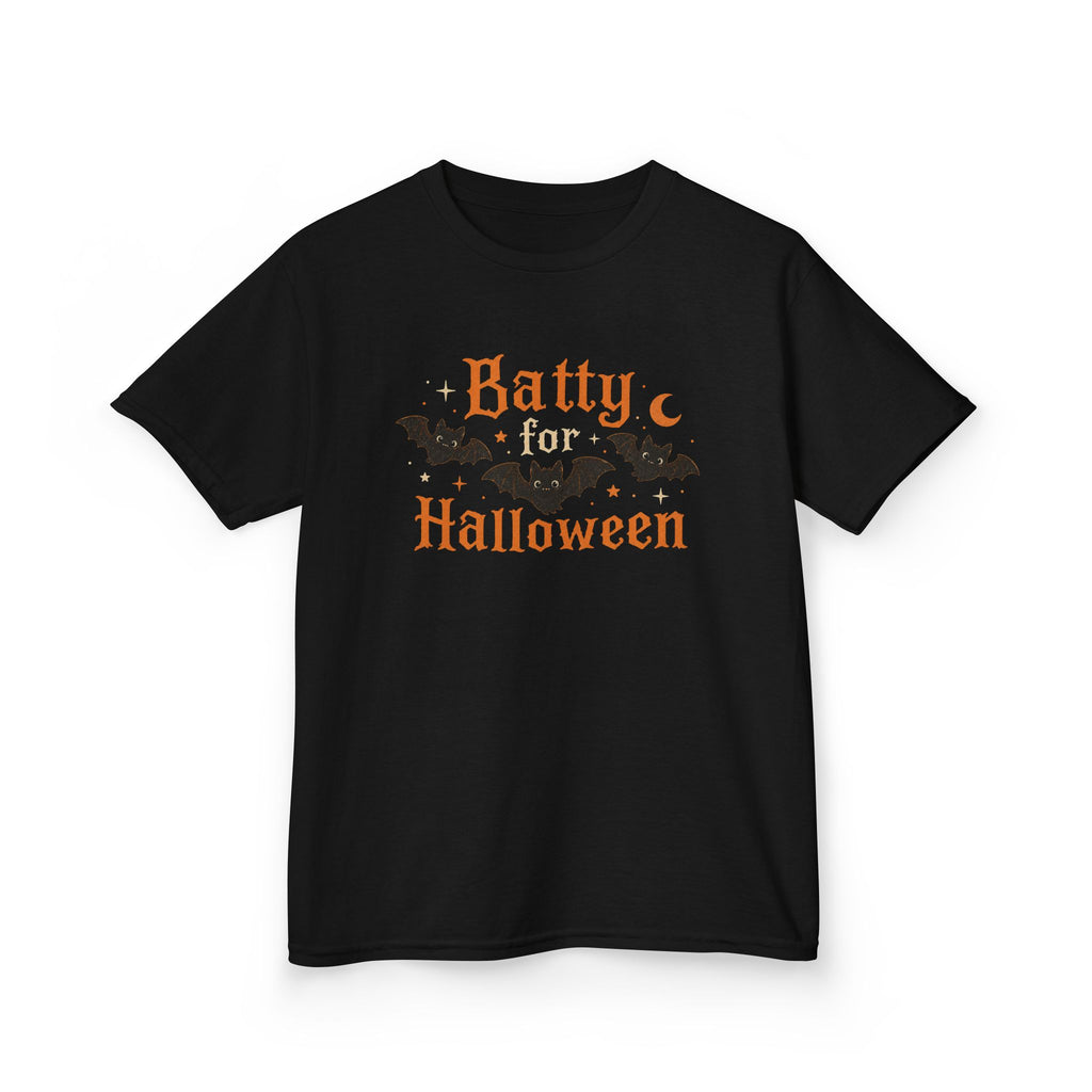 Kids Halloween T‑Shirt — "Batty for Halloween" Cute Bat Costume Tee