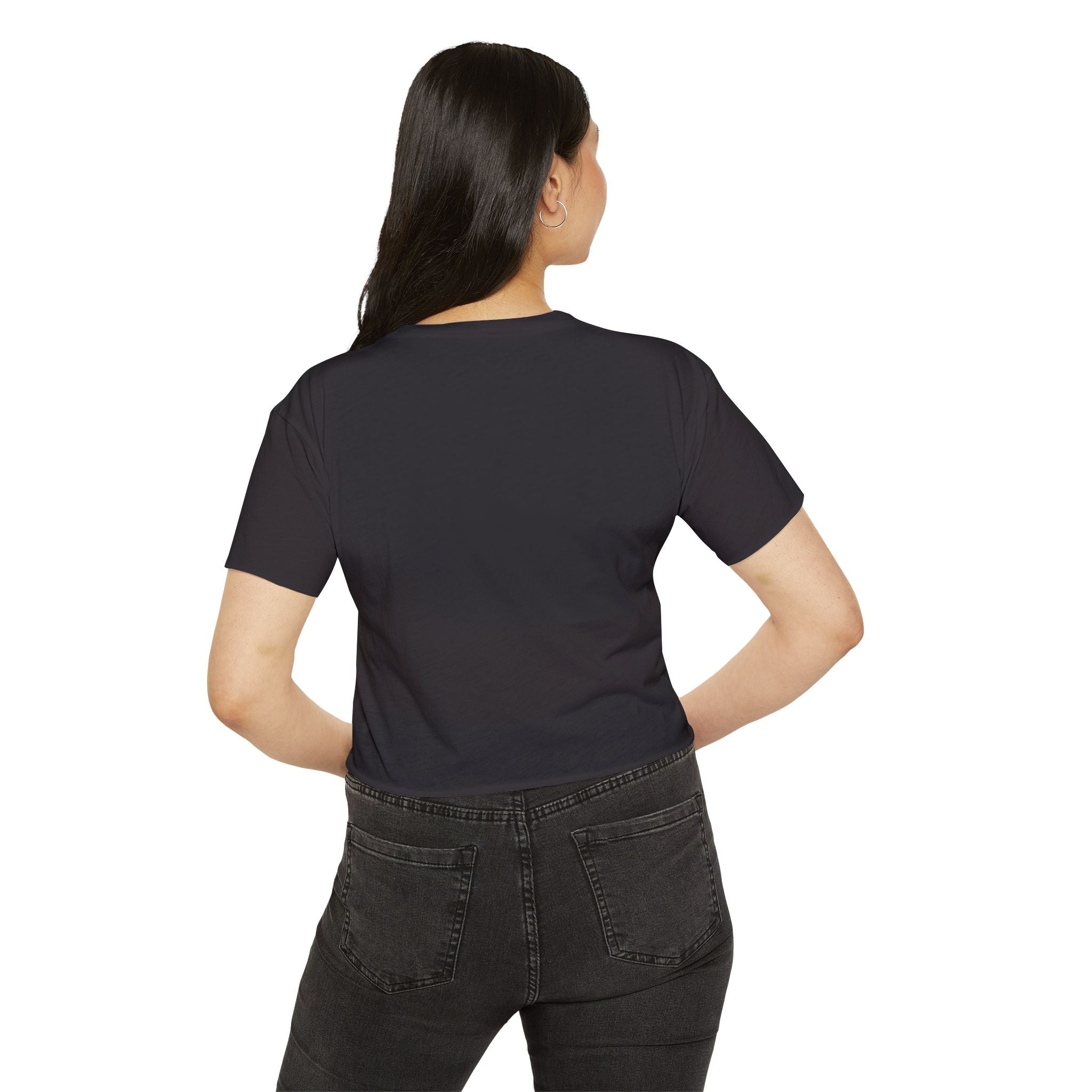 Haunted Threads Co. Ghost Crop Top — Women's Festival Halloween Tee