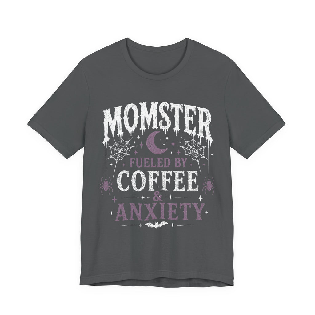 Fueled by Coffee & Anxiety T-Shirt | Moon, Stars, Spiders Graphic Tee