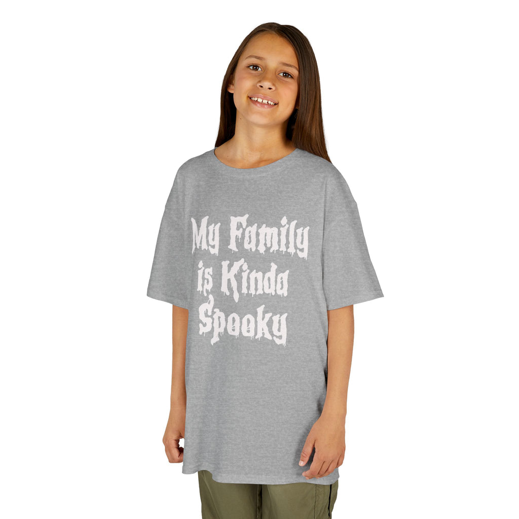 Kids Tee — "My Family Is Kinda Spooky" Funny Kids Graphic Shirt