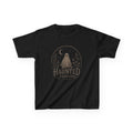 Kids T‑Shirt — Haunted Threads Ghost Design (“For the Tiny & Unusual”) — Halloween Kids Tee