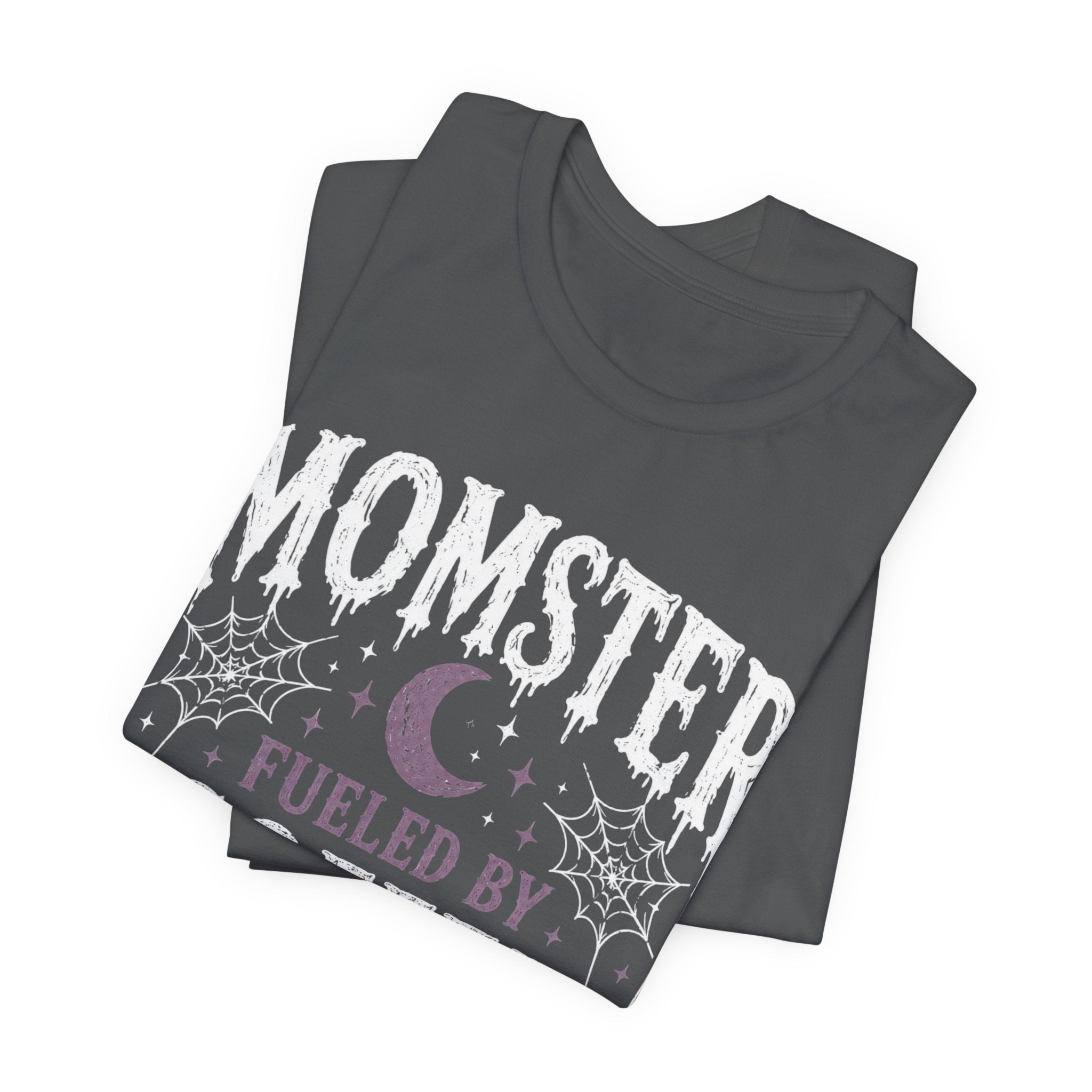 Fueled by Coffee & Anxiety T-Shirt | Moon, Stars, Spiders Graphic Tee