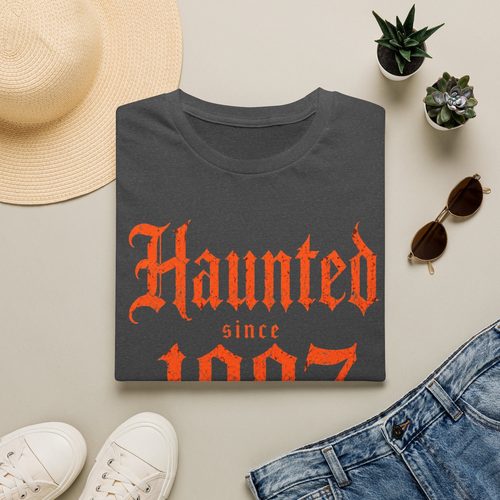 Haunted Since | Custom Birth Year T-Shirt — Vintage Gothic Birth Year Tee