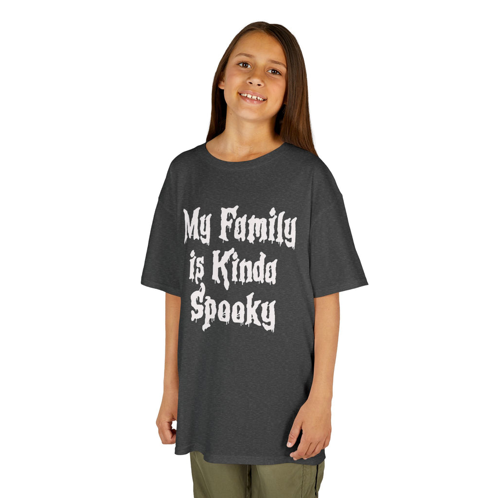 Kids Tee — "My Family Is Kinda Spooky" Funny Kids Graphic Shirt